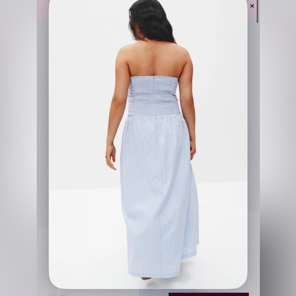 Joe's Jeans The Reina Strapless Linen Blend Midi Dress - Picture 5 of 13